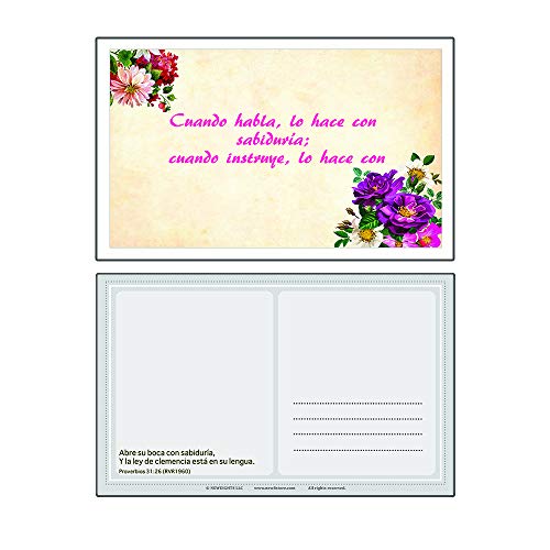 Spanish Bible Verses About Virtuous Woman Postcards (60-Pack)