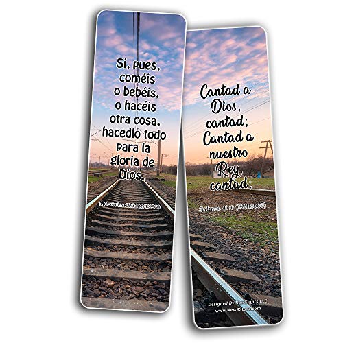 Spanish Worship Bible Verses Bookmarks (60 Pack) - Perfect Giveaways for Sunday School and Ministries Designed to Inspire Women