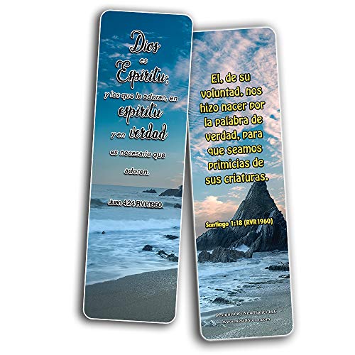 Spanish Worship Bible Verses Bookmarks (60 Pack) - Perfect Giveaways for Sunday School and Ministries Designed to Inspire Women