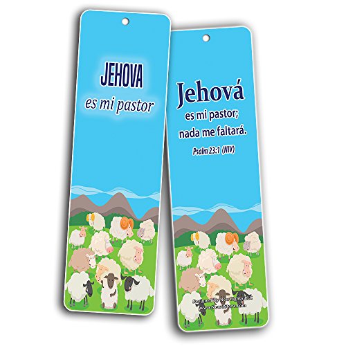 Spanish Bible Verses Bookmarks (60-Pack) (Cute Animals) - Christian Gift For Kids Girls Boys Children Sunday School Classroom Incentives Party Favors
