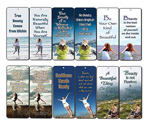 NewEights Beauty Quotes about Women Bookmarks (60 Pack)