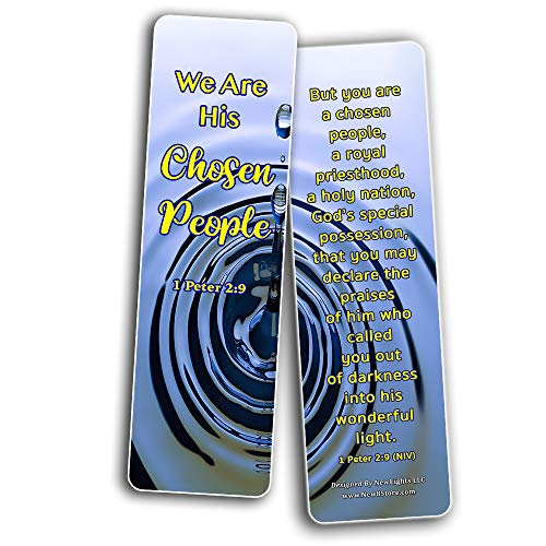 Scriptures Bookmarks - Bible Verses about Strength (60 Pack) - Perfect Gift away for Sunday School and Ministries - Christian Stocking Stuffers Birthday Assorted Bulk Pack
