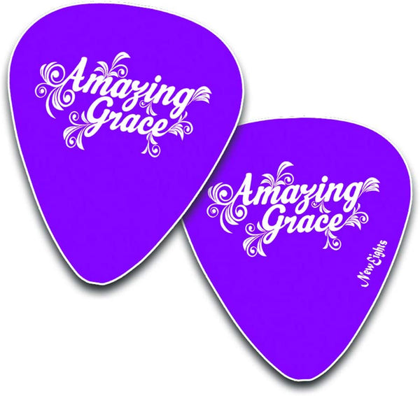 Christian Guitar Picks - Amazing Grace - 12 Pack