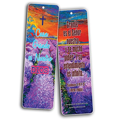 Spanish Favorite Bible Verses Bookmarks (60 Pack) - Bulk Collection & Gift with Inspirational, Motivational, Encouragement Messages