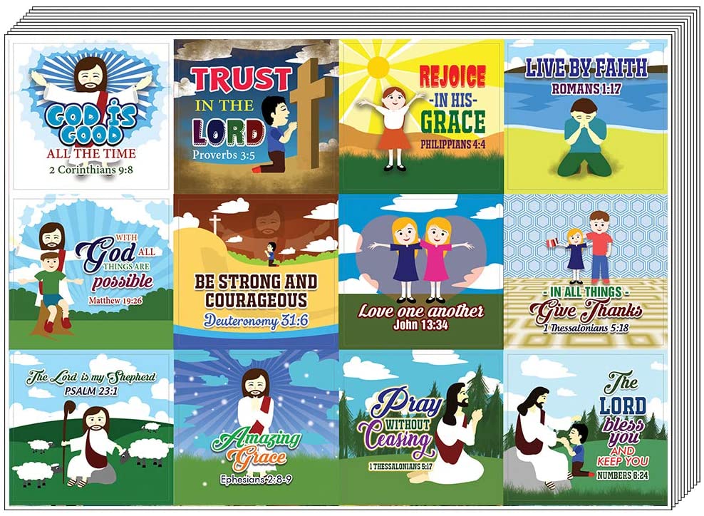 Religious Stickers for Kids - Powerful God (10 Sheets) – New8Store