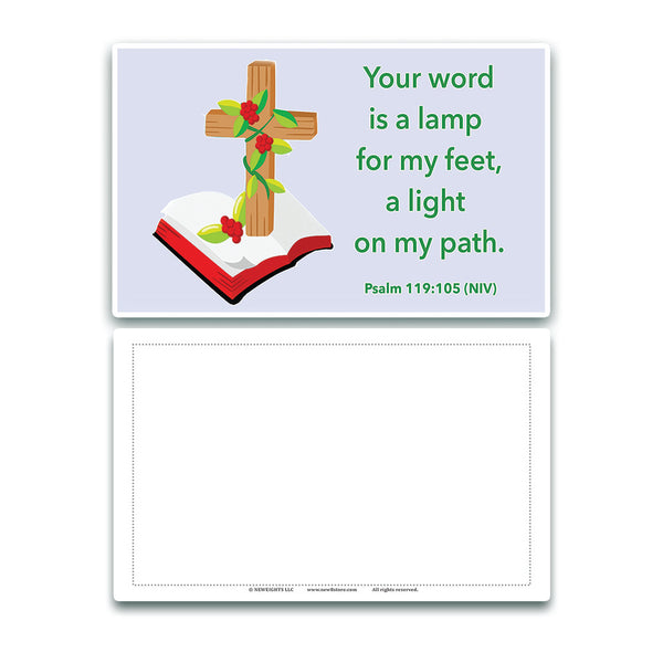 NewEights Christian Postcards Cards for Kids - God Is Love Theme (60 Pack) - Great Reminder for Everyone About God Is Love