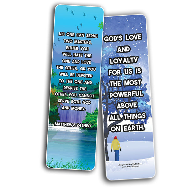 NewEights Famous Verses and Quotes on Loyalty (60-Pack) – Daily Motivational Card Set – Collection Set Book Page Clippers – Ideal for Church Events