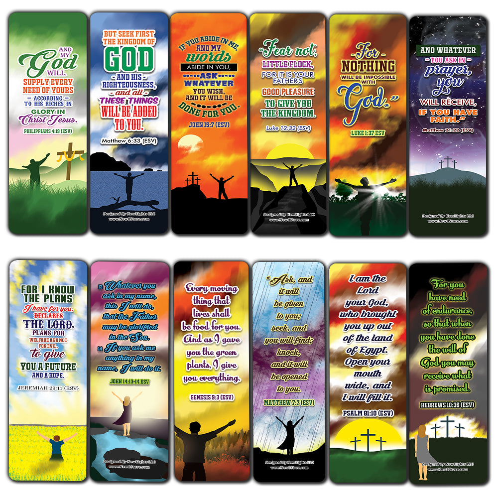 God will Provide Bible Verses Bookmarks Cards (30-Pack) - Stocking