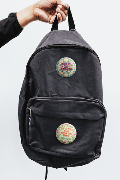 "Religious Pinback Buttons - God is Within Her (10-Pack) - Large 2.25"" VBS Sunday School Easter Baptism Thanksgiving Christmas Rewards Encouragement Gift"