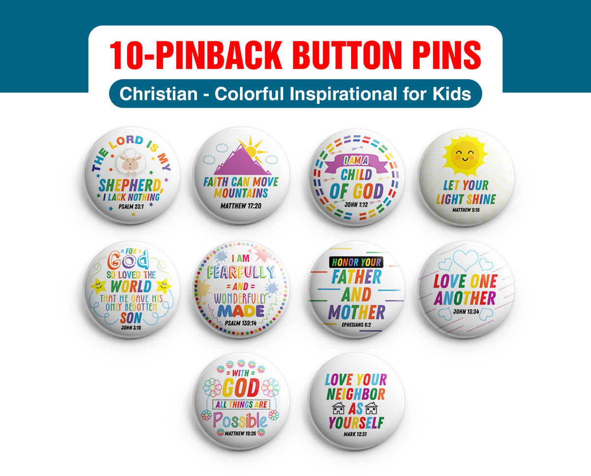 Good News of Good Things- pick your theme Button Pins Gift Set