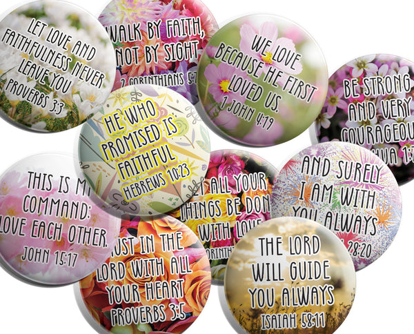 "Inspirational Pinback Buttons for Women Series 5 (10-Pack) - Large 2.25"" Pins Badge"