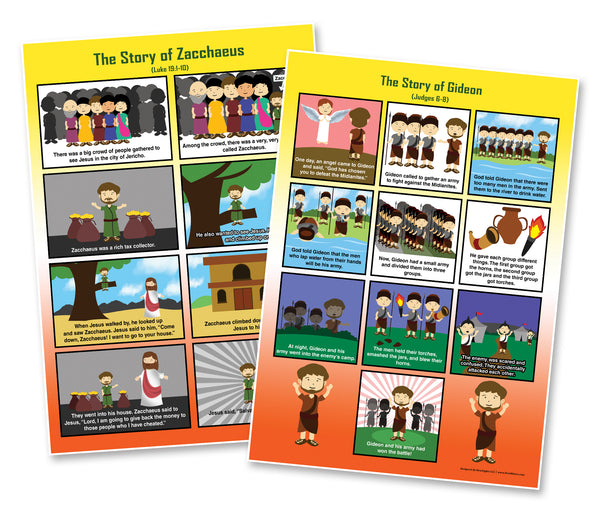 Bible Story Series 2 Educational Learning Posters (6-Pack)