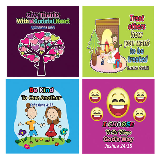 Christian Character Building Stickers - 20 Sheets