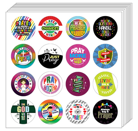 Christian Prayer Stickers for Kids (10-Sheet)