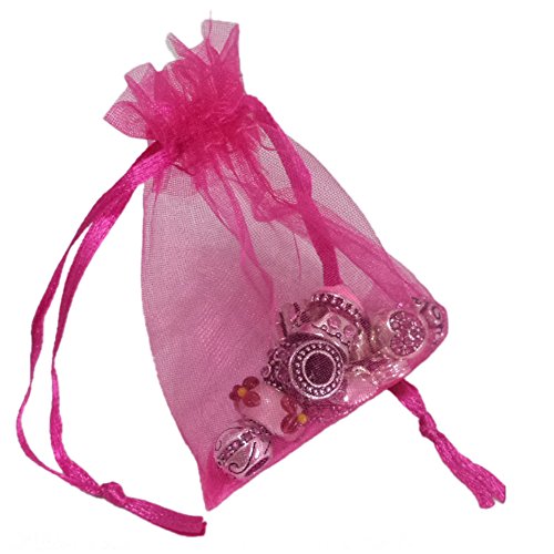 Pink Rhinestone Birthstone Beads & Lampwork Set