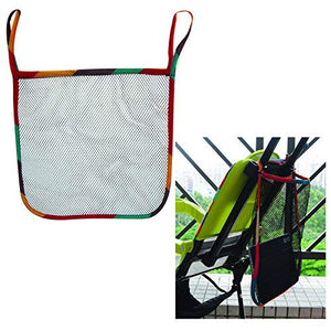 Charis Kid Mesh Stroller Bag - Stroller Attachable Organizer Carrying Bag - Umbrella Baby Stroller Accessories (Black with Multicolors Edge (2 Pack))