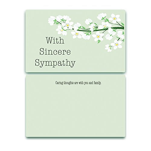 NewEights Sympathy Cards (Calming Design) 30-Pack - Perfect Giveaway for Ministries and Sunday Schools, Condolence Cards