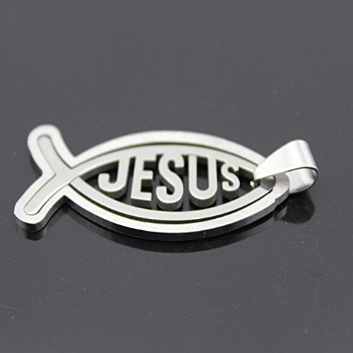 NewEights Jesus Fish Pendant Ball Bead Chain