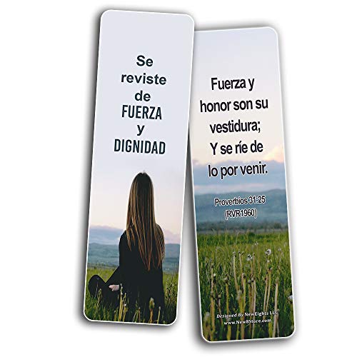 Spanish Bible Verses About Virtuous Woman Bookmarks (30 Pack) - Handy Spanish Bible Texts To Learn What Traits Define And Constitute Virtuous Women from the Many Lessons of the Bible