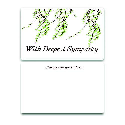 NewEights Sympathy Cards (Calming Design) 30-Pack - Perfect Giveaway for Ministries and Sunday Schools, Condolence Cards
