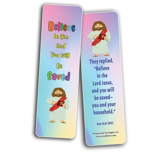 Salvation Gospel Bible Verses Bookmarks for Kids (12-Pack)