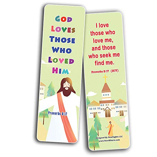 God Loves Us Christian Bookmarks for Kids (12-Pack)