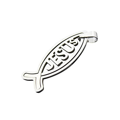 NewEights Jesus Fish Pendant Ball Bead Chain