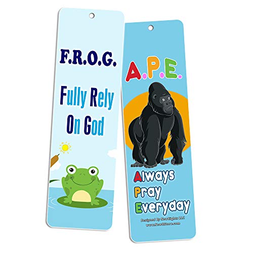 Religious Depend on God Bookmarks for Kids Boys Girls (60-Pack) - Great Giveaway Stocking Stuffers for Children Ministries Sunday Schools Homeschooling VBS Thanksgiving Christmas Encouragement Gifts