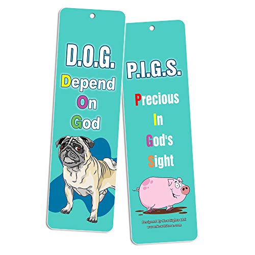 Religious Depend on God Bookmarks for Kids Boys Girls (60-Pack) - Great Giveaway Stocking Stuffers for Children Ministries Sunday Schools Homeschooling VBS Thanksgiving Christmas Encouragement Gifts