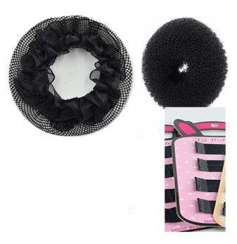 Black Hair Bun + Hair Net + Hair Pins designed for Ballerina