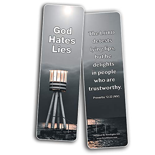 Bible Verses About Integrity Bookmarks (60-Pack) - Stocking Stuffers for Men Women Dad Mom Cell Group Church Supplies VBS