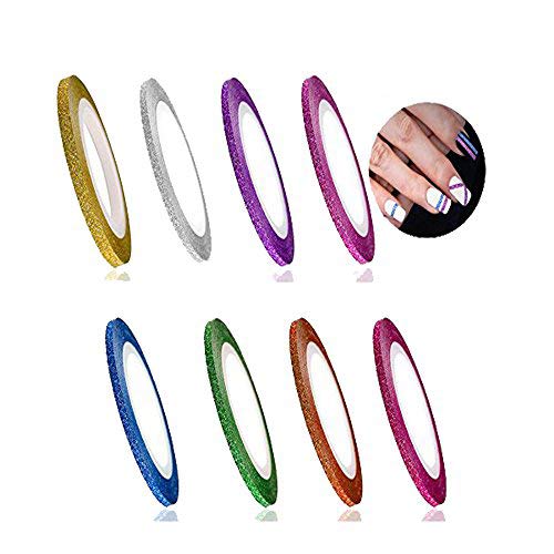 New8Beauty Nail Striping Tape 2mm Mixed Color