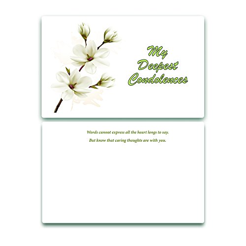 NewEights Sympathy Cards (Calming Design) 30-Pack - Perfect Giveaway for Ministries and Sunday Schools, Condolence Cards