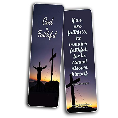 Bible Verses Bookmarks for When Your Faith Is Feeble (60-Pack) - VBS Sunday School Easter Baptism Thanksgiving Christmas Rewards Encouragement Gift