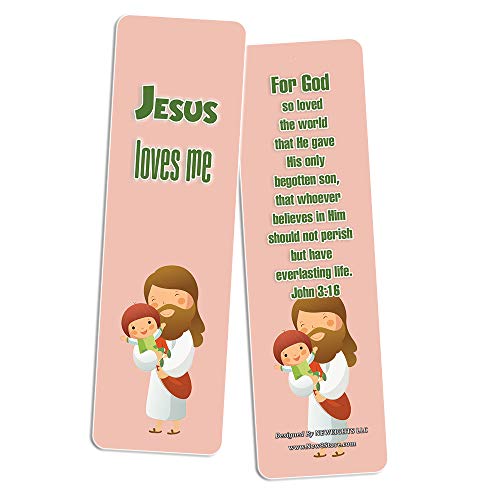 Christian Bookmarks Cards for Kids (60-Pack) - Scripture Bible Verses - Psalm 23 - Great Stocking Stuffers for Easter Baptism Thanksgiving Christmas Sunday School - Prayer Cards - War Room Decor