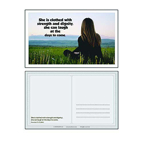 Bible Verses About Virtuous Woman Postcards (30-Pack) - Perfect Giveaway for Ministries and Sunday Schools