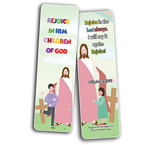 Popular Bible Verses about Rejoice Bookmarks Cards (30-Pack) - Daily Memory Verses For Children
