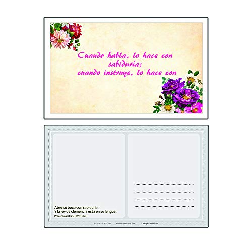 Spanish Bible Verses About Virtuous Woman Postcards (30-Pack)