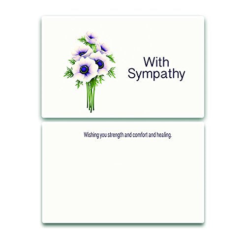 NewEights Sympathy Cards (Calming Design) 30-Pack - Perfect Giveaway for Ministries and Sunday Schools, Condolence Cards