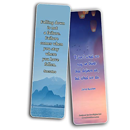 Inspirational Quotes Bookmarks Cards Series 3 (12-Pack)