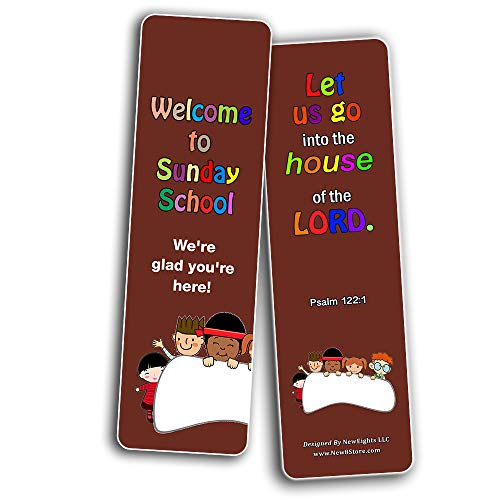 Welcome to Sunday School Bookmarks Cards Series 1 (60-Pack) - Perfect Giveaways for Ministries Designed to Encourage and Motivate Children