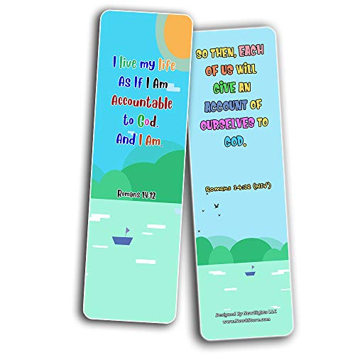 Bible Bookmarks for Kids - Cultivate Good Character (60 Pack) - Perfect Gift away for Sunday School and Ministries - Reverence Bible Texts VBS Sunday School Easter Baptism