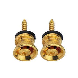 NewEights Guitar Ukulele Universal Strap Buttons (4pcs Pack) - Gold Color