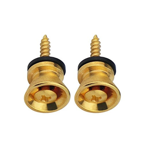 NewEights Guitar Ukulele Universal Strap Buttons (4pcs Pack) - Gold Color