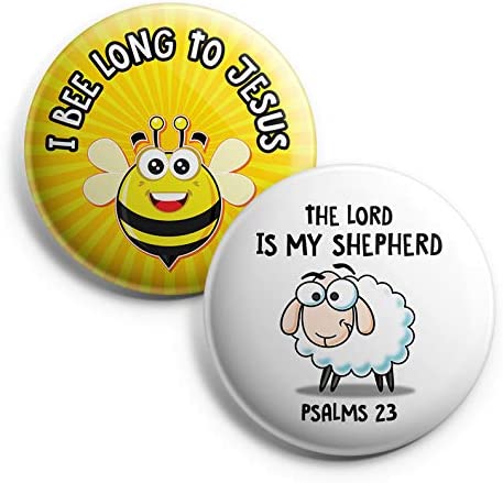 Bible Theme Pinback Button Pins (10 Pack)