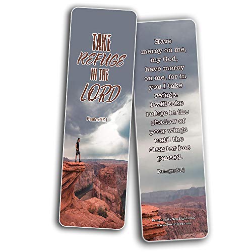 Christian Bookmarks Scriptures to Help You Survive The Storms of Life (60 Pack) - Coronavirus Protection Bible Promises - Perfect Giftaway for Sunday School Ministries Encouragement Gifts