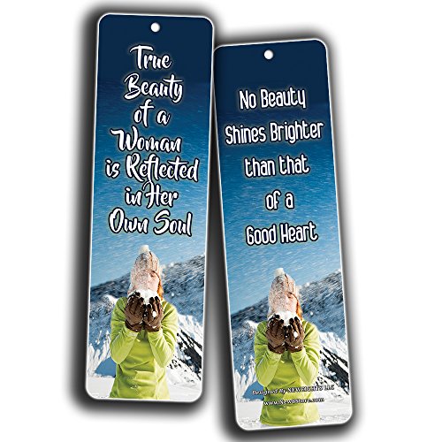 NewEights Beauty Quotes about Women Bookmarks (60 Pack)