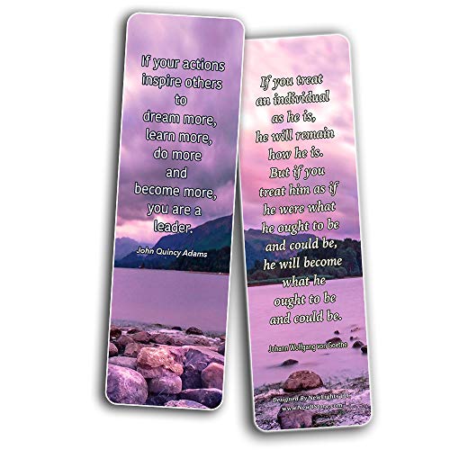Inspirational Quotes Bookmarks Cards Series 4 (12-Pack)