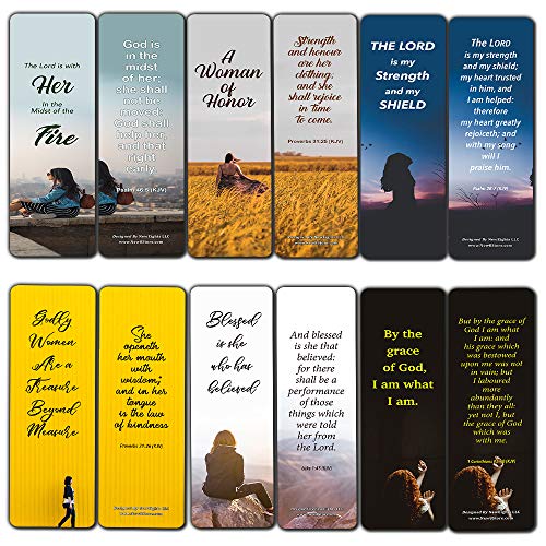 Popular Bible Verses for Women Bookmarks KJV (12-Pack)