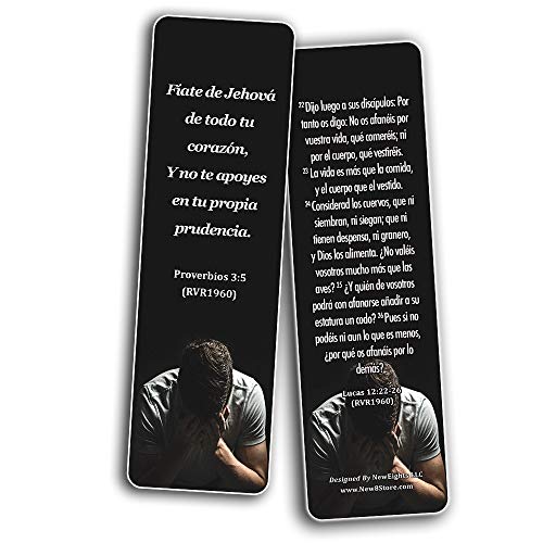 Spanish Religious Bookmarks - Bible Verses About Trusting the Lord During Crisis (30-Pack)